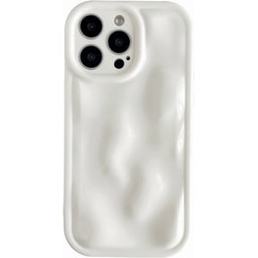 for iPhone 14 Pro Max Case,Water Ripple Wave Meteorite Bubble Chrome Plating Soft Phone Case (White)