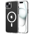 thumbnail image 1 of Compatible for iPhone 15 Case Clear, With Magnetic Shockproof Protective Phone Bumper - Clear, 1 of 7
