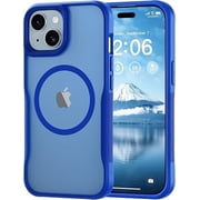 for iPhone 15 Case, Compatible with MagSafe, Translucent Matte Shockproof Anti-Slip Anti-Fingerprint Pocket-Friendly Phone Case Cover - Gray