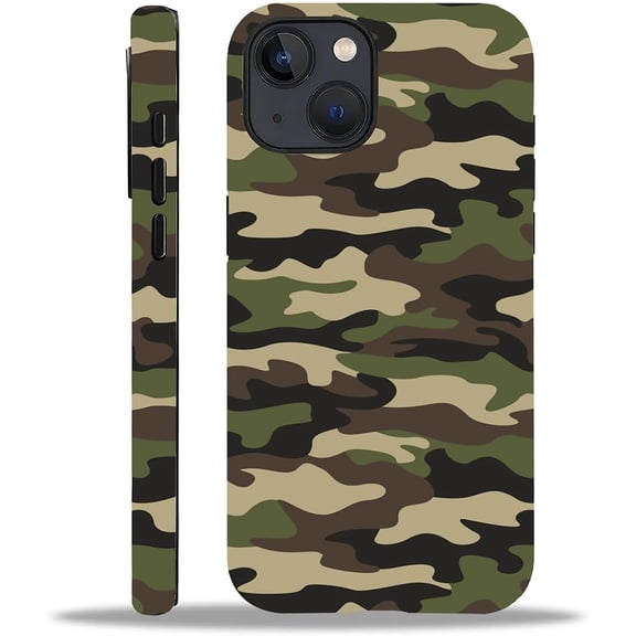 for iPhone 15 Plus Case, HH2 Army Classic Camo Hybrid 2 Layer Hard Shell Silicone Protective Pattern Design Case