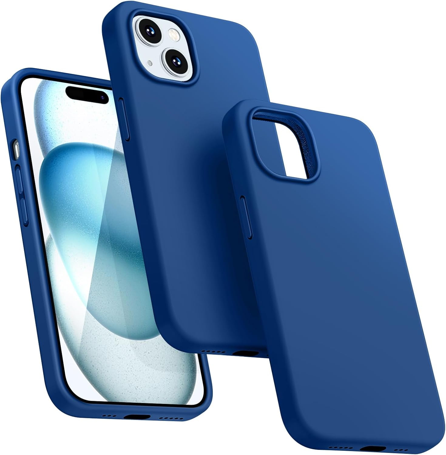 for iPhone 15 Plus Case,Liquid Silicone Slim Shockproof Protective ...