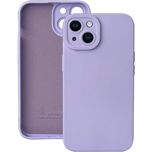 for iPhone 15 Plus Case, Red Soft Liquid Silicone Gel Rubber Full Protection Cover, Wireless Charging Compatible