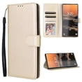 thumbnail image 1 of for iPhone 15 Plus PU Leather Case | Wallet Phone Case with Card Holder | Flip Folio Case/Cover with Stand | Compatible with iPhone 15 Plus,Gold, 1 of 4