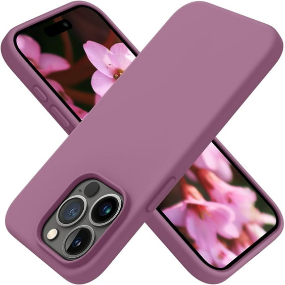 for iPhone 15 Pro Case, Silicone Shockproof Slim Thin Phone Case for iPhone 15 Pro(6.1 inch), (Lilac Purple)