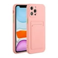 thumbnail image 1 of for iPhone 15 Pro Case with Credit Card Holder Slot TPU Soft Silicone Scratch-Resistant Slim Wallet Case Protective Cover for iPhone 15 Pro, Pink, 1 of 5