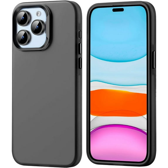 Phone Case for iPhone 15 Pro Max Case Shockproof Anti-Scratch Slim Case for iPhone 15 Pro Max Translucent Frosted Black