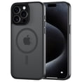 thumbnail image 1 of for iPhone 15 Pro Max Case Compatible with MagSafe, Translucent Matte Shockproof Phone Case Cover - Black, 1 of 7