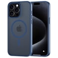 thumbnail image 1 of for iPhone 15 Pro Max Case Compatible with MagSafe, Translucent Matte Shockproof Phone Case Cover - Blue, 1 of 7