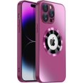 thumbnail image 1 of for iPhone 15 Pro Max Case, Compatible with Magsafe, Built-in Camera Lens Protector, Logo View, Magnetic Shockproof Slim Thin Phone Cover, Plum, 1 of 13