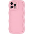 thumbnail image 1 of for iPhone 15 Pro Max Case, Cute Curly Wave Edge Phone Cover, Soft Liquid Silicone Camera Protection Phone Case with iPhone 15 Pro Max, Pink, 1 of 14