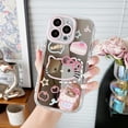 thumbnail image 1 of for iPhone 15 Pro Max Case Cute Mirror Girly Pink Rabbit Women Silicone Slim Protective Phone Cases for iPhone 15 Pro Max (Cat, iPhone 15 Pro Max), 1 of 13