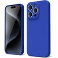 thumbnail image 1 of for iPhone 15 Pro Phone Case Liquid Silicone, Thin Slim Soft Rubber Gel TPU Plain Simple Cover for Women Girl Cute, Matte Solid Color,Royal Blue, 1 of 14