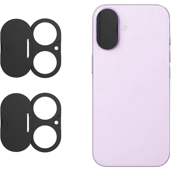 for iPhone 16/17 Camera Privacy Cover - Slider Lens Protector for iPhone 16 Plus, Anti-Spy Security, Black