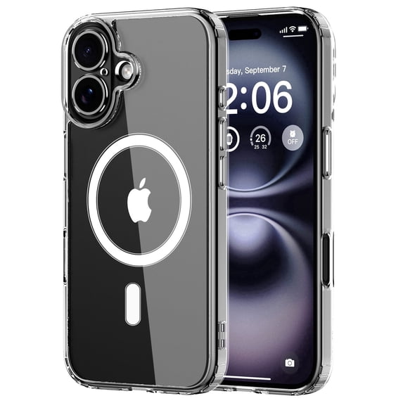 Compatible for iPhone 16 Case Clear, Shockproof Protective Phone Bumper for Apple iPhone 16 6.1 inch - Clear