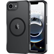 for iPhone 16E Case, Compatible with MagSafe, Translucent Matte Shockproof Anti-Slip Anti-Fingerprint Pocket-Friendly Phone Case Cover - Black