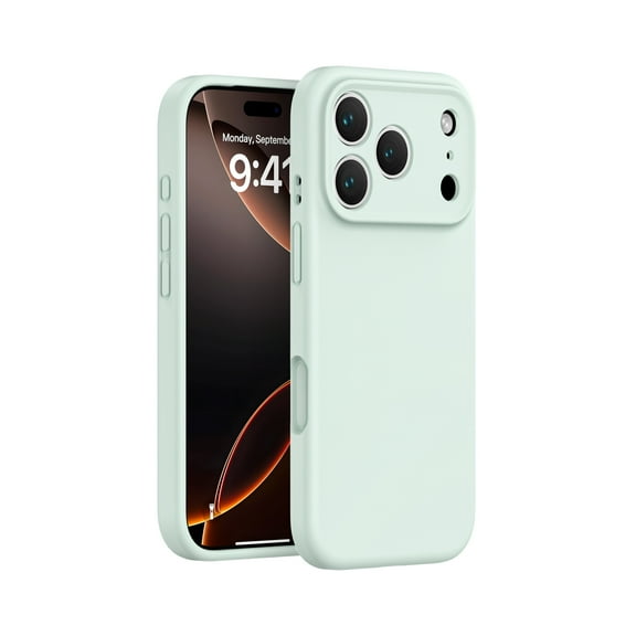 for iPhone 16 Case, Compatible with Magsafe, Full Protection Liquid Silicone Anti-Scratch Shockproof Case for iPhone 16, Cyan