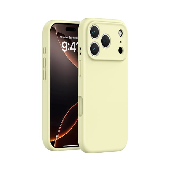 for iPhone 16 Case, Compatible with Magsafe, Full Protection Liquid Silicone Anti-Scratch Shockproof Case for iPhone 16, Yellow