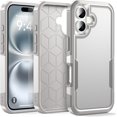 thumbnail image 1 of for iPhone 16 Case, [Shockproof] Military Grade Proof Protection [Dropproof] Rugged Protective Heavy Duty Phone Case Cover for iPhone 16 (White), 1 of 14