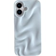 thumbnail image 1 of for iPhone 16 Case,Water Ripple Pattern Wave Phone Case (Blue), 1 of 7