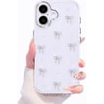 thumbnail image 1 of HETICA Bling Glitter 3D Bow Clear Soft Sparkly Protective TPU Case for iPhone 16 Plus 6.7" (2024), 1 of 7