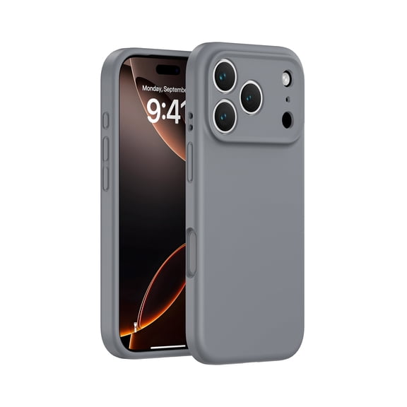 for iPhone 16 Plus Case, Compatible with Magsafe, Full Protection Liquid Silicone Anti-Scratch Shockproof Case for iPhone 16 Plus, Gray