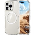 thumbnail image 1 of for iPhone 16 Pro Case, Compatible with MagSafe, Translucent Matte Shockproof Anti-Slip Anti-Fingerprint Pocket-Friendly Phone Case Cover - Clear, 1 of 7