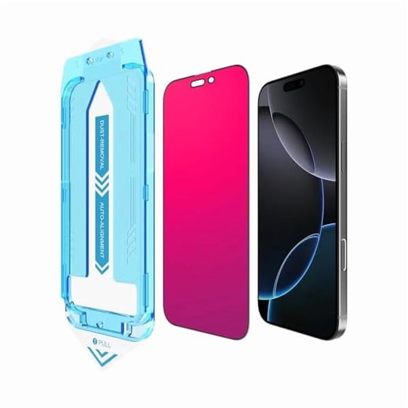for iPhone 16 Pro Privacy Screen Protector, Gradient Color Tempered Glass, Bubble Free, Easy Installation, Auto Dust-Elimination, Anti Blue Light