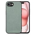 thumbnail image 1 of for iPhone 16e Case, Carbon Fiber Leather Slim Protective Cover, Full Protection Strong Impact Resistance Smartphone Protection for iPhone 16e, Green, 1 of 11