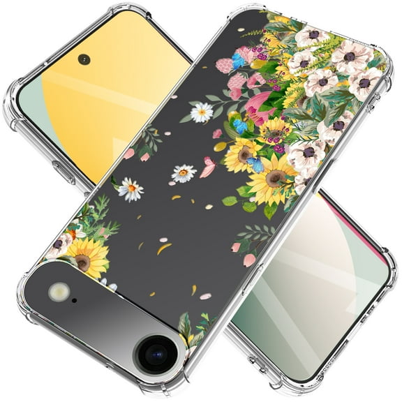 for iPhone 17 Air Case 6.6", [10FT Military Grade Drop Test] Flowers Planet Soft Slim TPU Protective Shockproof Phone Case Cover(Flowers Sea)