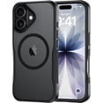 thumbnail image 1 of Compatible for iPhone 17 Case,  with Magnetic, Translucent Matte Shockproof Anti-Slip Anti-Fingerprint Pocket-Friendly Phone Case Cover - Black, 1 of 7
