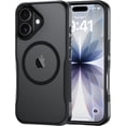 thumbnail image 1 of for iPhone 17 Case, Compatible with MagSafe, Translucent Matte Shockproof Anti-Slip Anti-Fingerprint Pocket-Friendly Phone Case Cover - Black, 1 of 7