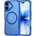 thumbnail image 1 of for iPhone 17 Case, Compatible with MagSafe, Translucent Matte Shockproof Anti-Slip Anti-Fingerprint Pocket-Friendly Phone Case Cover - Blue, 1 of 7