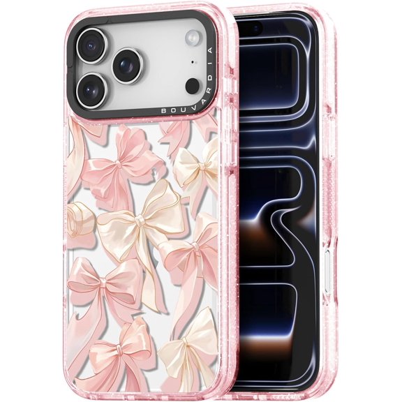 for iPhone 17 Pro Case, Cute Design for Women & Girls, Protective & Aesthetic, Flying Bows