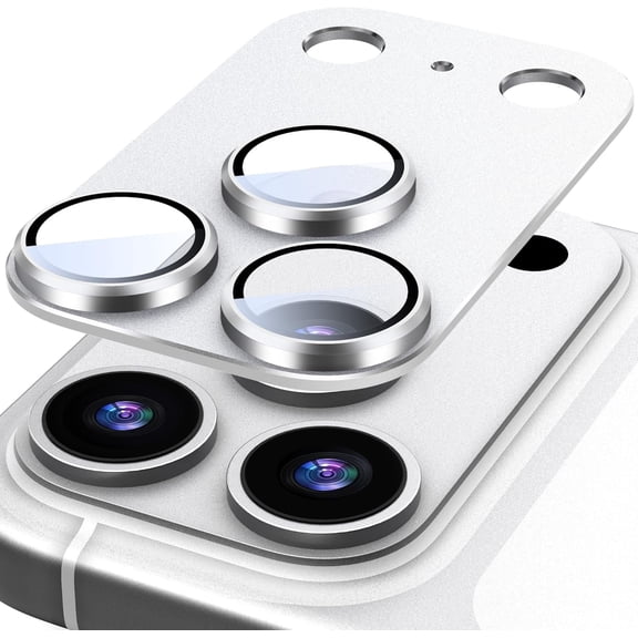 for iPhone 17 Pro Max Camera Lens Protector, [All-in-one Frosted] [Strong-Adhesion] Metal Frame Tempered Glass Camera Lens Cover-Dark Blue