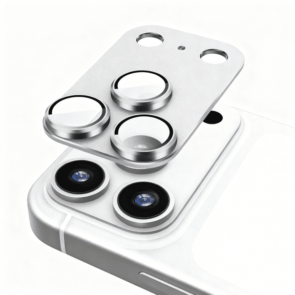 for iPhone 17 Pro Max Camera Lens Protector, [All-in-one Frosted] [Strong-Adhesion] Metal Frame Tempered Glass Camera Lens Cover-grey