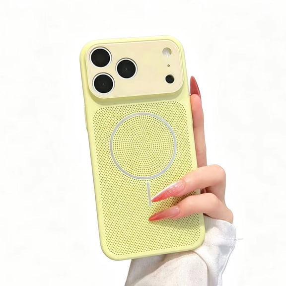 for iPhone 17 Pro Max Case, [Compatible with MagSafe] Mesh Design Heat Dissipation, Breathable and Shockproof Protective Case (iPhone 17 Pro Max)