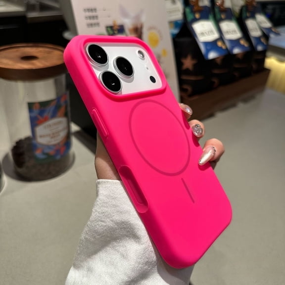 for iPhone 17 Pro Max Case Liquid Silicone Slim Magnetic Protective Shell with Integrated Camera Protection Button, MagSafe Compatibility