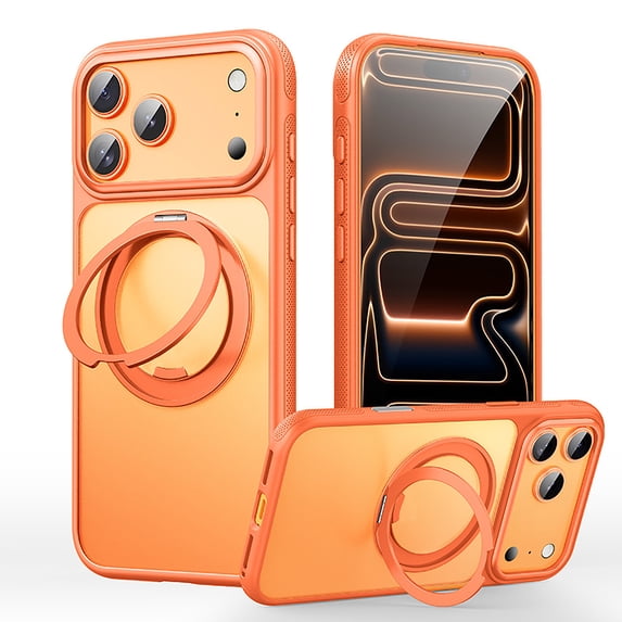 for iPhone 17 Pro Max Case with 360°Rotating Stand,Compatible with MagSafe,Anti-yellowing Anti-drop,Magnetic Phone Cover