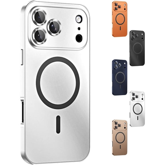 for iPhone 17 Pro Max Metal Case, Magnetic Snap-On Aluminum Bumper Alloy Frame Case with Buckle, for 16/15/14 Series