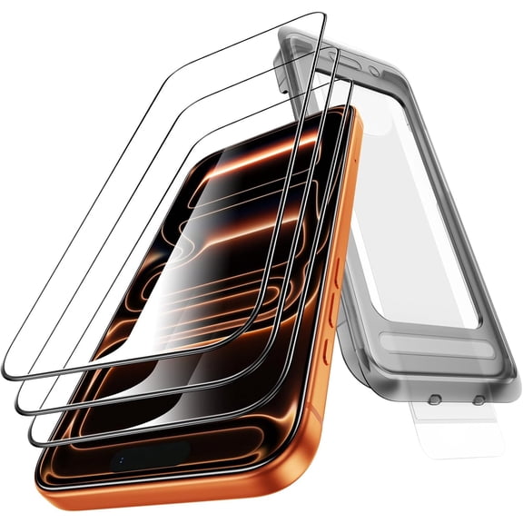 for iPhone 17 Pro Max Screen Protector, 3-Pack, Military-Grade 9H+ Tempered Glass, Full Coverage, HD Clear, Anti-Scratch & Shatterproof