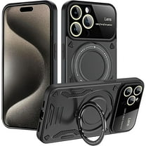 for iPhone 17 Pro Max Shockproof Armor case, Magnetic Ring Holder Camera Protector,【Compatible with MagSafe】 Shockproof Protective case