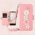 thumbnail image 1 of for iPhone 17 Pro Max Wallet Case with Credit Card Holder,Adjustable Strap Flip Kickstand Magnetic Clasp Protective Phone Cover,Pink,iPhone SE4-6.1", 1 of 8