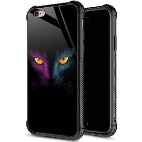 for iPhone 6/6S Case, Military-Grade Protection, All-Around Shockproof Corners, Anti-Scratch Phone Case for iPhone 6/6S, Retro Cat