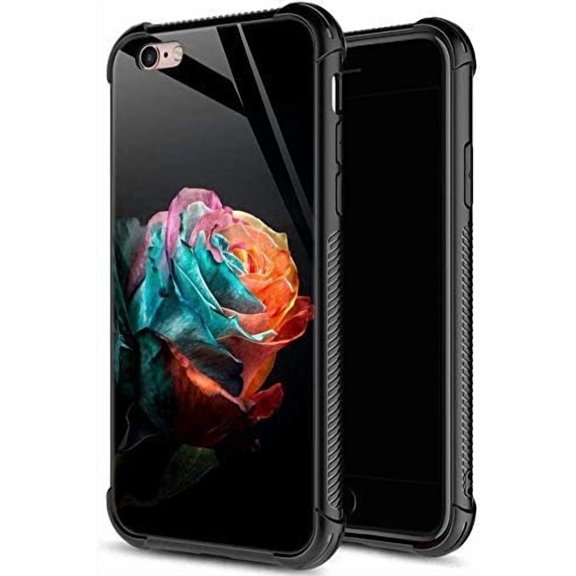 for iPhone 6 Plus Case, Military-Grade Protection, All-Around Shockproof Corners, Anti-Scratch Phone Case for iPhone 6 Plus, Flower Rose