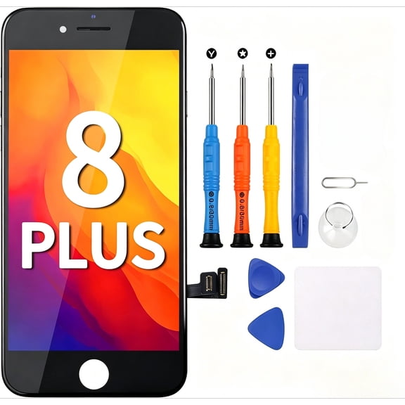 for iPhone 8 Plus Screen Replacement A1864 A1897 A1898 LCD DispalyTouch Screen Digitizer with Repair Tools Kit