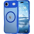 thumbnail image 1 of for iPhone Air Case, Compatible with MagSafe, Translucent Matte Shockproof Anti-Slip Anti-Fingerprint Pocket-Friendly Phone Case Cover - Blue, 1 of 7
