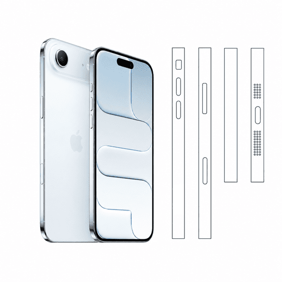 for iPhone Air Ultra Thin Frame Protection Film, Bare Edge Protection Sticker with Speaker Dust Screen, Scratch Resistant Frame Water Gel Film