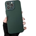 thumbnail image 1 of for iPhone Case,2 in 1 Matte Slicone Case with Crystal Clear Camera Lens + Metal Buttons Soft Shockproof Phone Case (Green,iPhone 11), 1 of 5