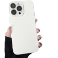 thumbnail image 1 of for iPhone Case,2 in 1 Matte Slicone Case with Crystal Clear Camera Lens + Metal Buttons Soft Shockproof Phone Case (White,iPhone 15 Pro Max), 1 of 5