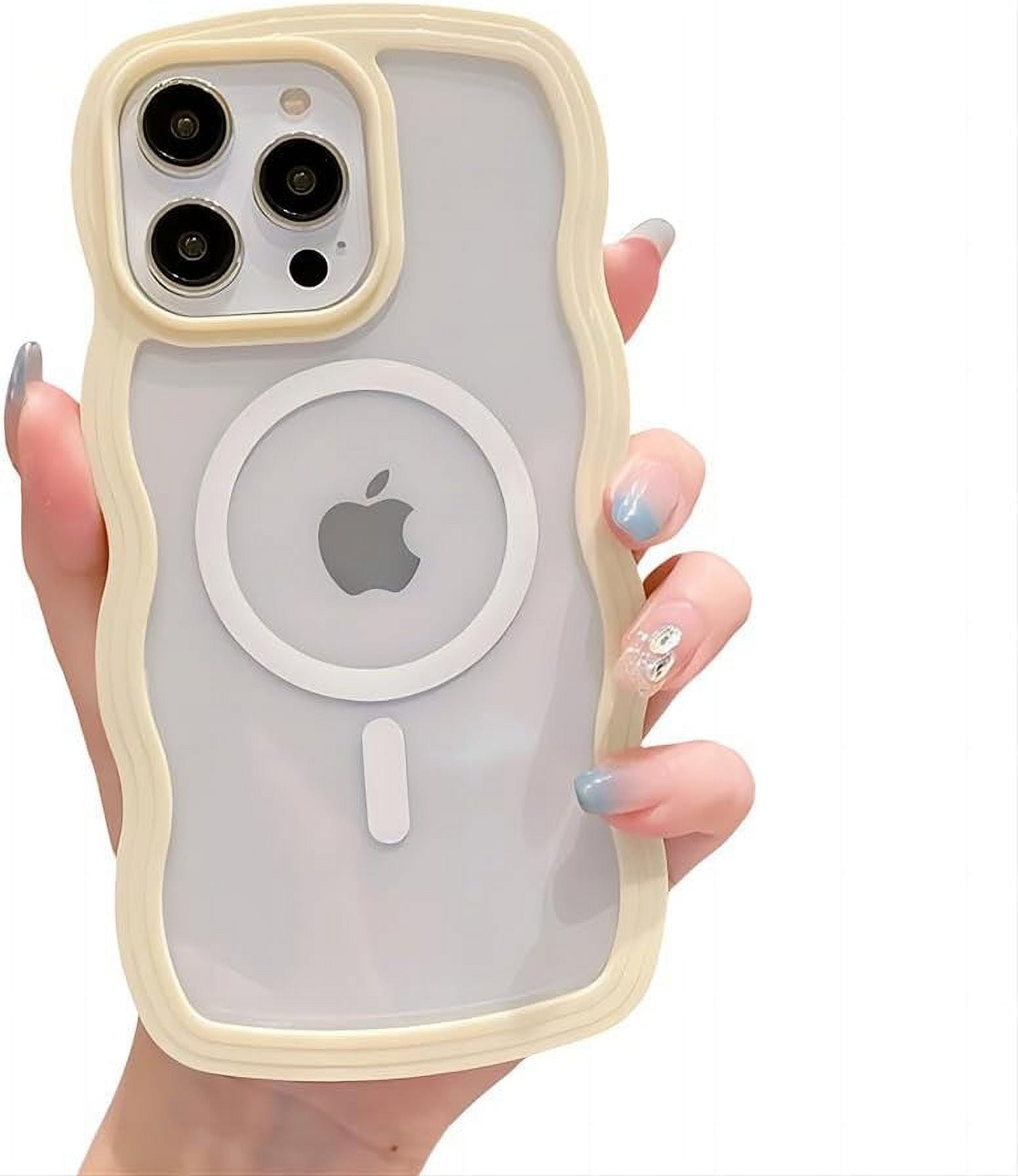 for iPhone with MagSafe] Cute Curly Wave Frame Shape